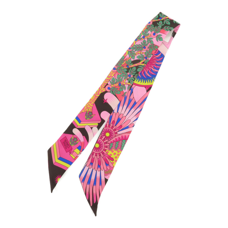 HERMES 絲質Twilly絲巾-0