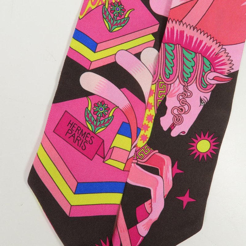 HERMES 絲質Twilly絲巾-3