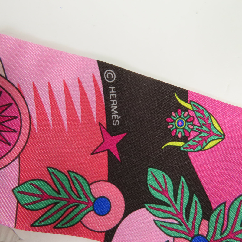 HERMES 絲質Twilly絲巾-5
