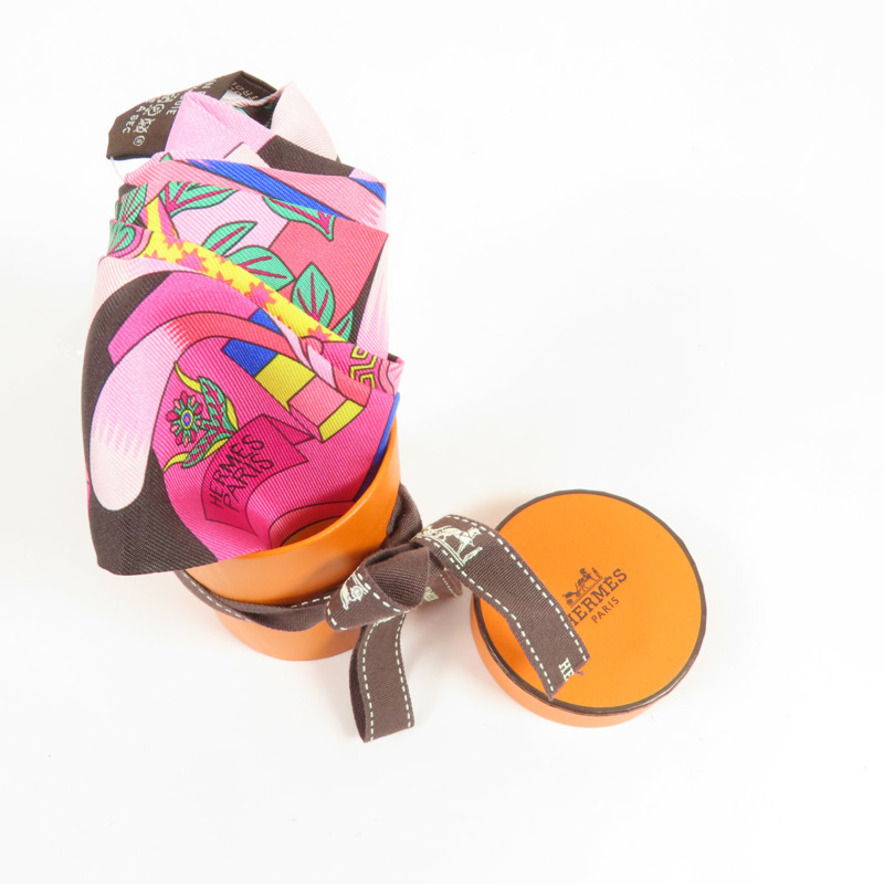 HERMES 絲質Twilly絲巾-8