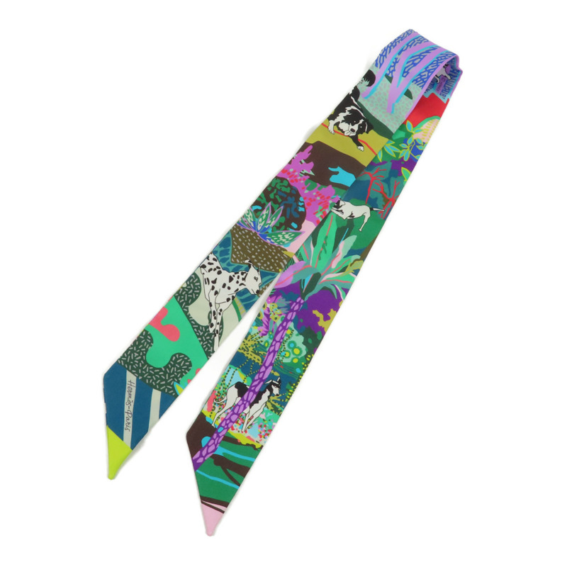 HERMES 絲質Twilly絲巾-0