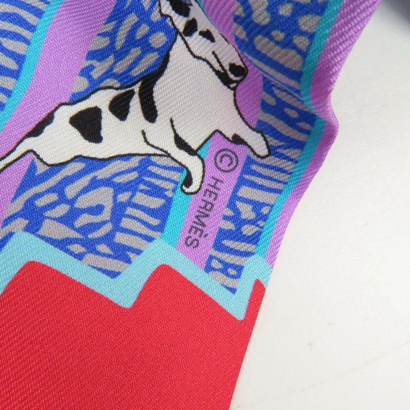 HERMES 絲質Twilly絲巾-5