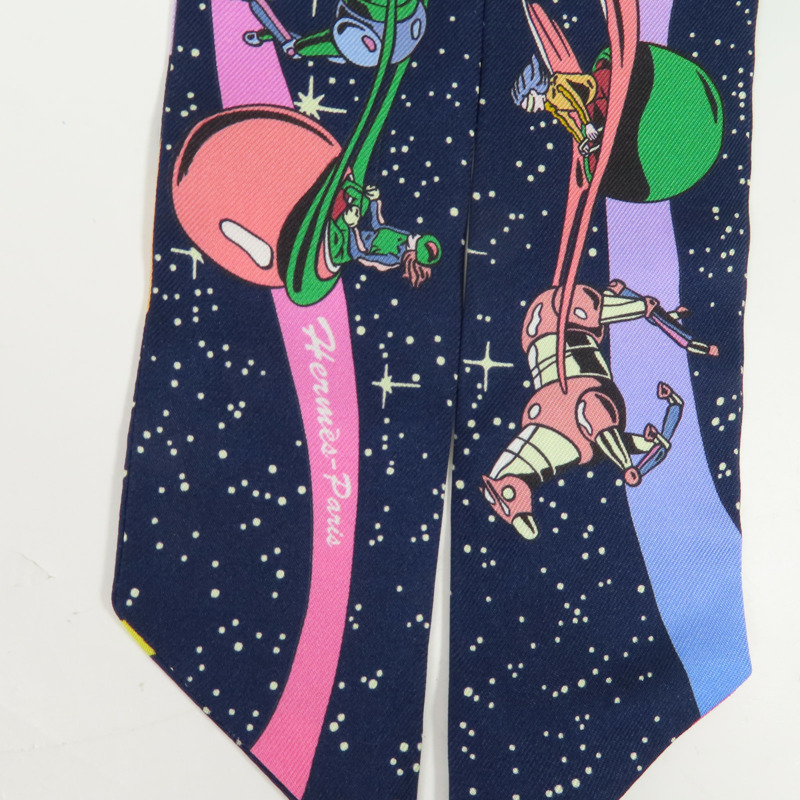 HERMES 絲質Twilly絲巾-3