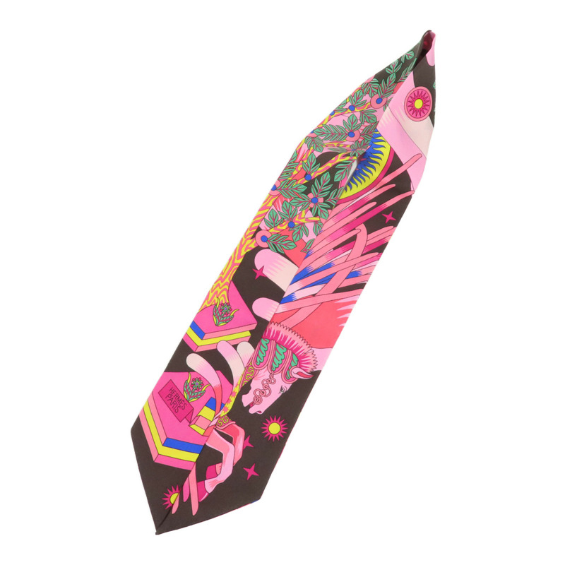 HERMES 絲質Twilly絲巾-3