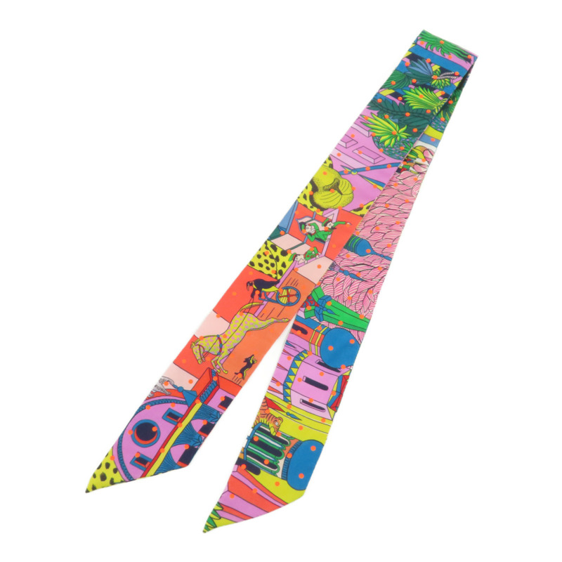 HERMES 絲質Twilly絲巾-1