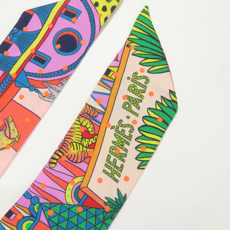 HERMES 絲質Twilly絲巾-3