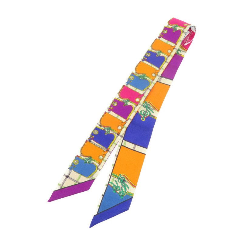 HERMES 絲質Twilly絲巾-1