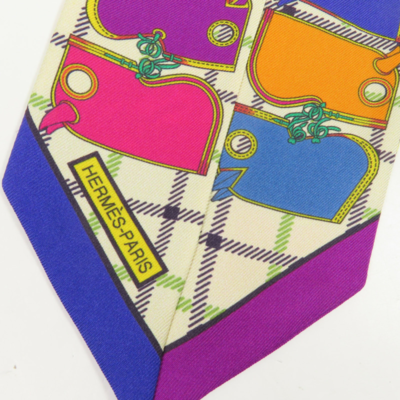 HERMES 絲質Twilly絲巾-3
