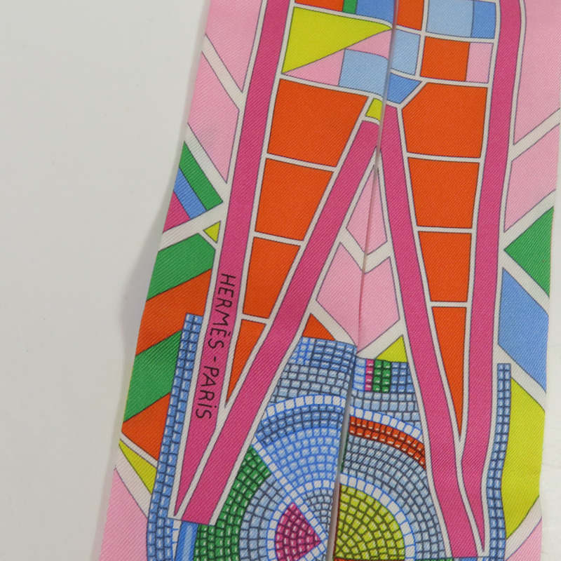 HERMES 絲質Twilly絲巾-3