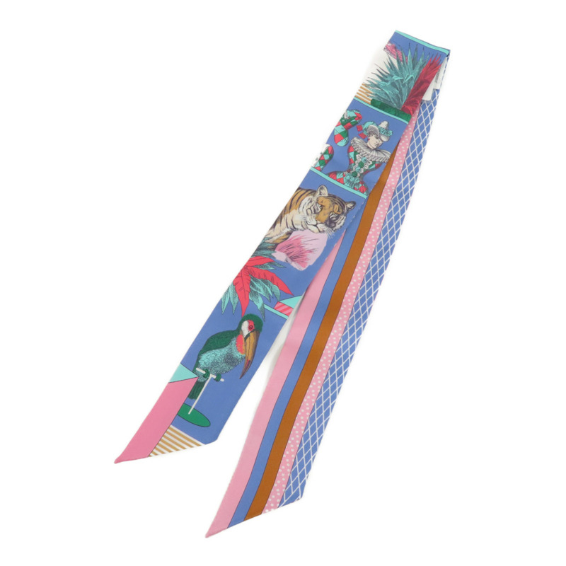 HERMES 絲質Twilly絲巾-1
