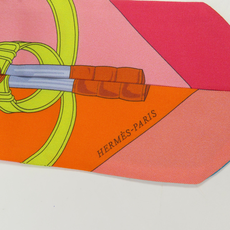 HERMES 絲質Twilly絲巾-3