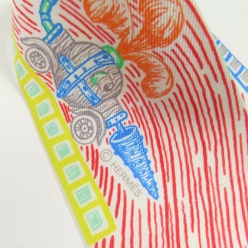 HERMES 絲質Twilly絲巾-5