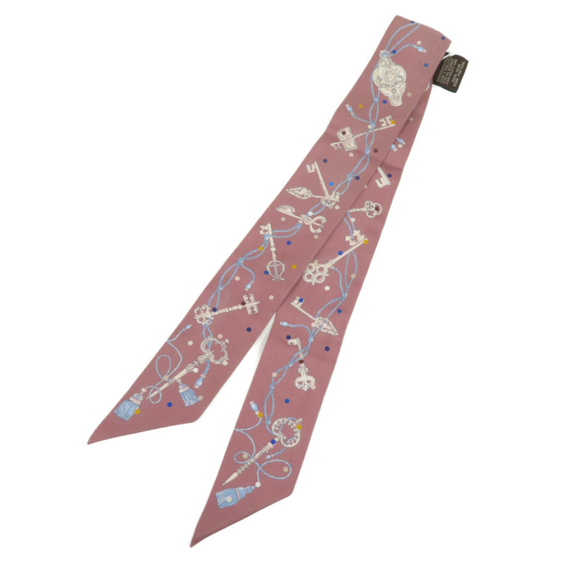 HERMES 絲質Twilly絲巾-1