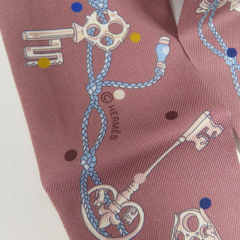 HERMES 絲質Twilly絲巾-9