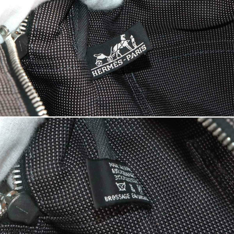 Hermes Hermès Her Line Sac Ad MM 灰色帆布雙肩包(Her PM)-7