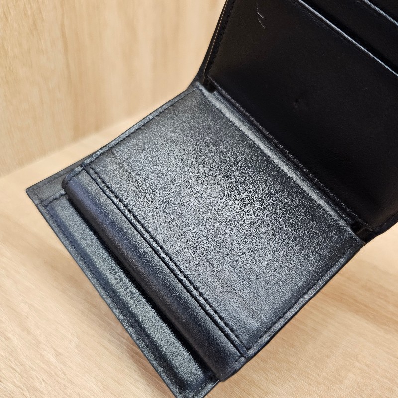 [甜價出清❣️] Celine黑牛皮凱旋門Triomphe金釦短夾-12