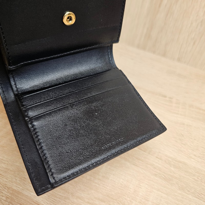 [甜價出清❣️] Celine黑牛皮凱旋門Triomphe金釦短夾-15