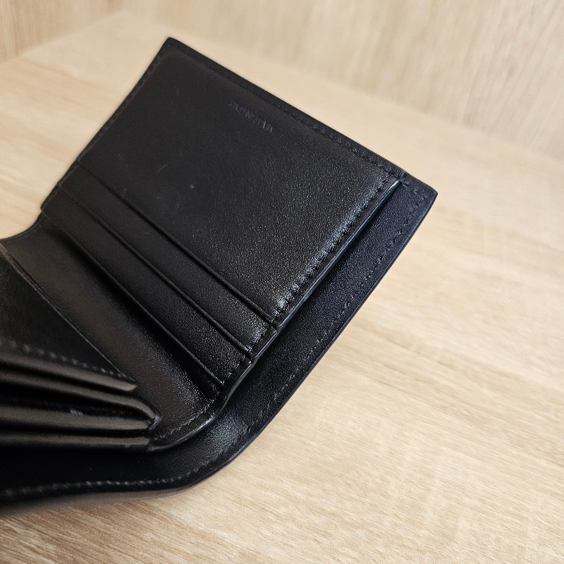 [甜價出清❣️] Celine黑牛皮凱旋門Triomphe金釦短夾-16