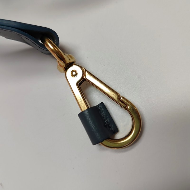 Chloé Roy 藍色牛皮鉚釘單肩包斜挎包 金色五金 2條可拆卸肩帶-12