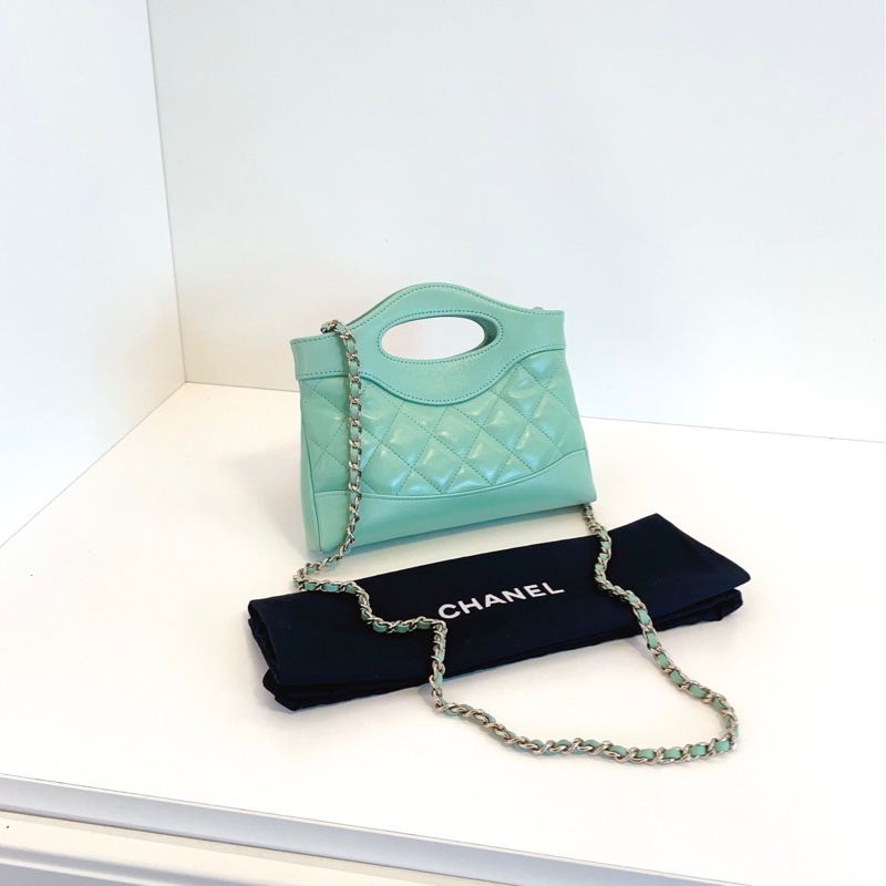 【99新🆕】Chanel 31bag nano 金扣薄荷綠色💚 手提包 斜挎包 單肩包-1