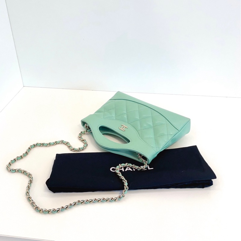【99新🆕】Chanel 31bag nano 金扣薄荷綠色💚 手提包 斜挎包 單肩包-3
