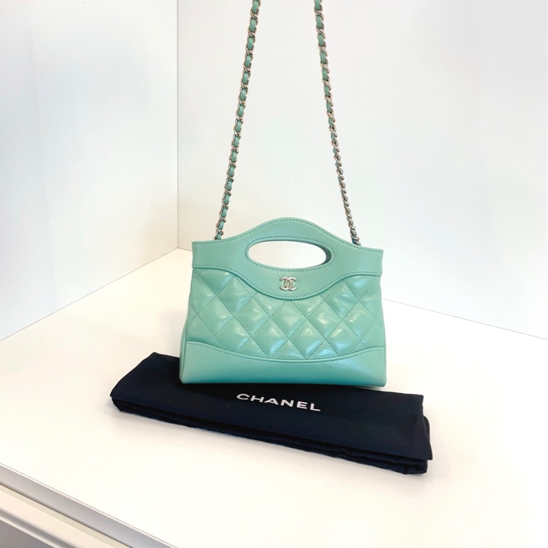 【99新🆕】Chanel 31bag nano 金扣薄荷綠色💚 手提包 斜挎包 單肩包-5
