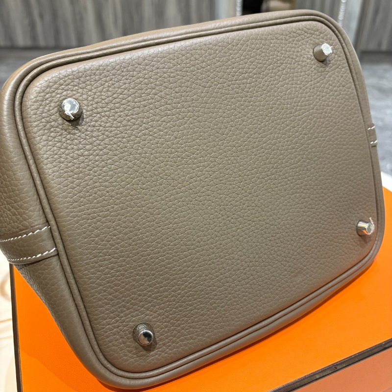 *SHIHNA名牌精品*HERMÈS 菜籃子 Picotin 大象灰銀 22cm Y刻-7