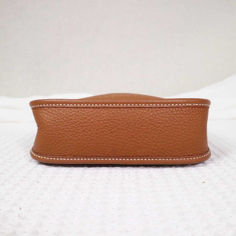 HERMES 愛馬仕 mini Evelyne16 37/GOLD/金棕+金扣-4