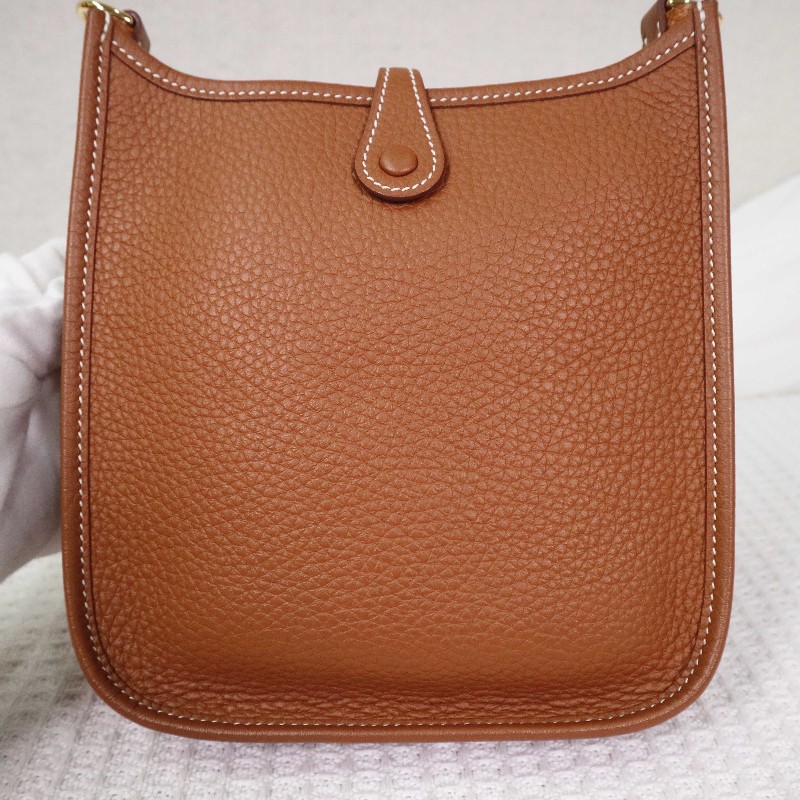 HERMES 愛馬仕 mini Evelyne16 37/GOLD/金棕+金扣-6