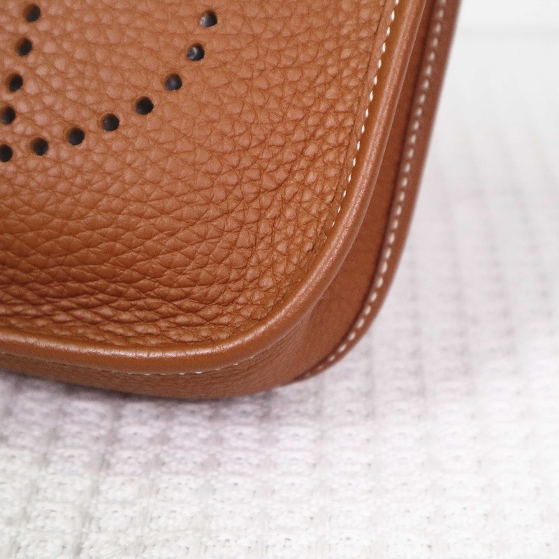 HERMES 愛馬仕 mini Evelyne16 37/GOLD/金棕+金扣-10