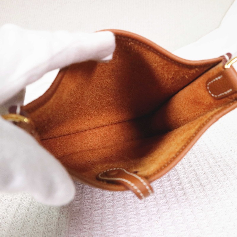 HERMES 愛馬仕 mini Evelyne16 37/GOLD/金棕+金扣-11