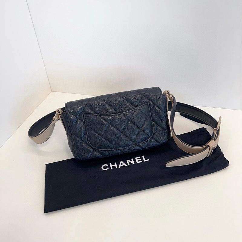 【99新🆕】Chanel 21C限量款黑金荔枝皮CF大mini 斜挎包 單肩包-2