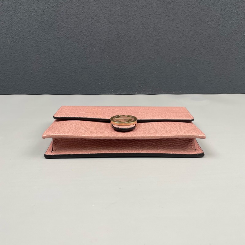 GUCCI 粉色woc鏈條斜背包-6