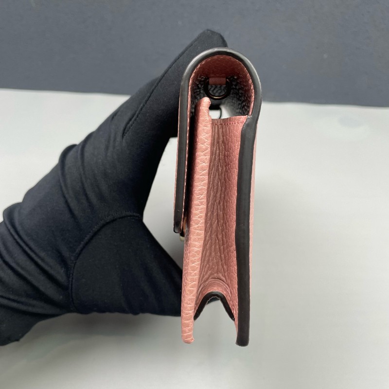 GUCCI 粉色woc鏈條斜背包-10