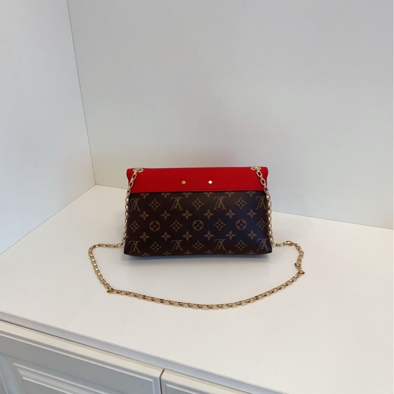 【99新🆕】LV Pallas Chain 老花拼紅色 傳奇鏈條包手提包 斜挎包 單肩包-1
