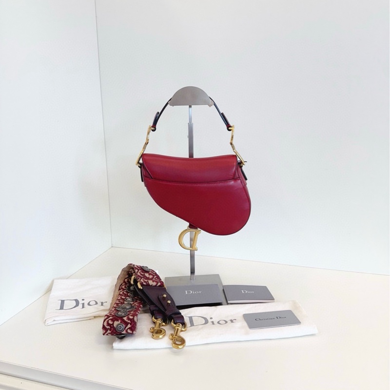 【98新🆕】Dior Saddle 紅金馬鞍包 小號 手提包 斜挎包 單肩包-1