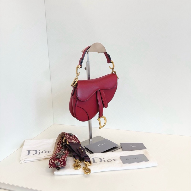 【98新🆕】Dior Saddle 紅金馬鞍包 小號 手提包 斜挎包 單肩包-2