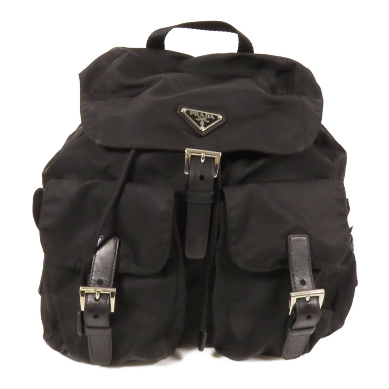 PRADA 尼龍Backpack銀扣背包-0