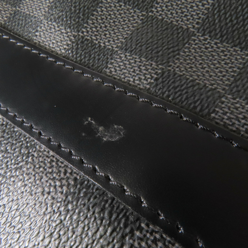 LOUIS VUITTON Damier Graphite Keepall 55銀扣手挽袋-8