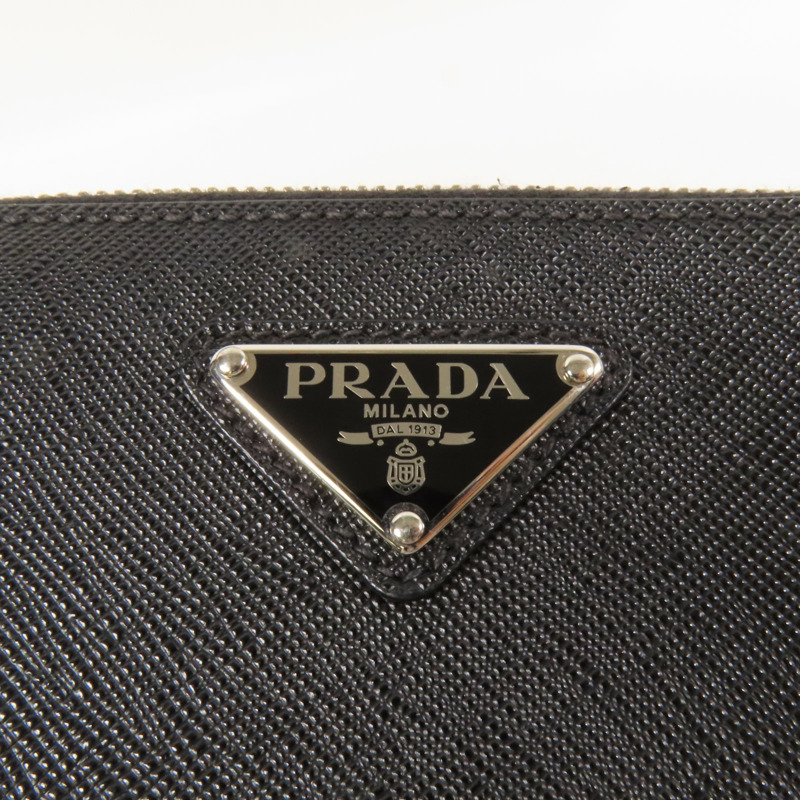 PRADA Saffiano皮革Shoulder Bag銀扣肩背袋-7