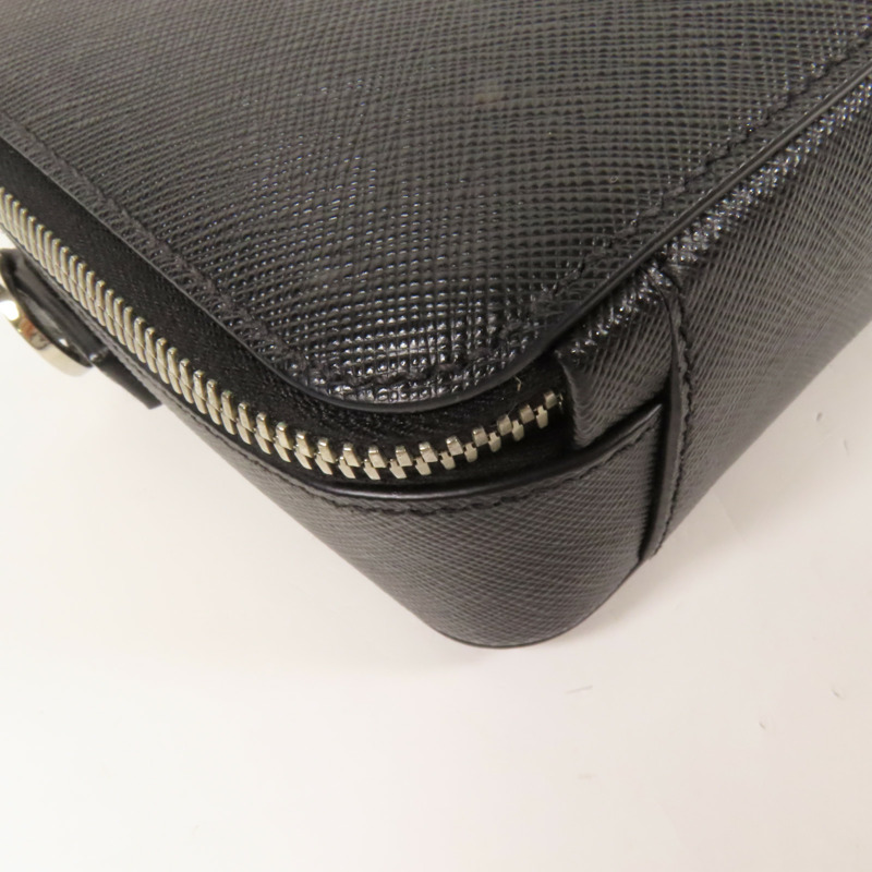 PRADA Saffiano皮革Shoulder Bag銀扣肩背袋-11