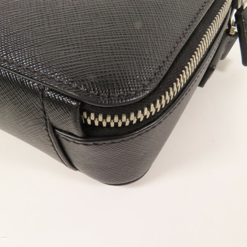 PRADA Saffiano皮革Shoulder Bag銀扣肩背袋-12