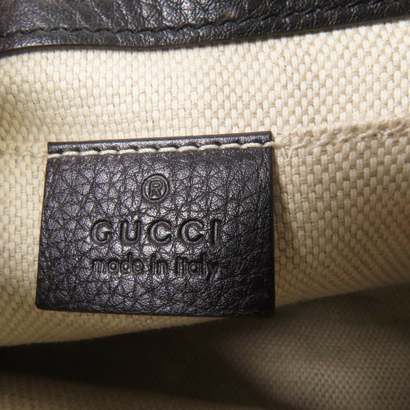 GUCCI 牛皮皮革Soho金扣鏈帶肩背袋-8