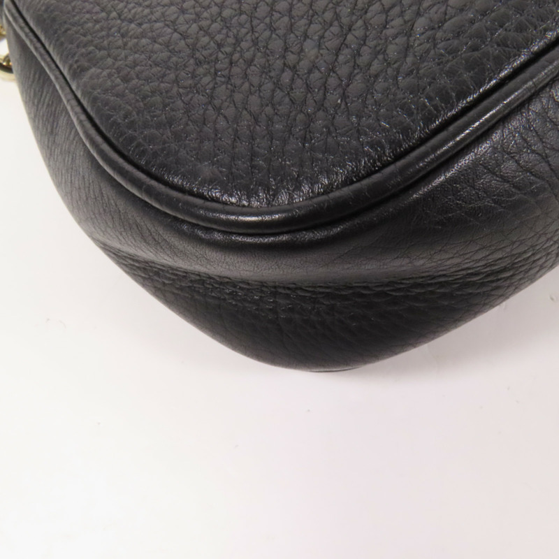 GUCCI 牛皮皮革Soho金扣鏈帶肩背袋-14