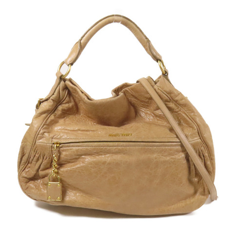 Miu Miu 牛皮皮革2way Shoulder Bag金扣手挽肩背兩用袋