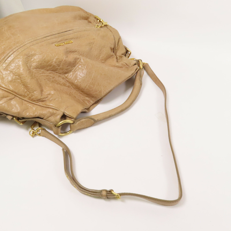 Miu Miu 牛皮皮革2way Shoulder Bag金扣手挽肩背兩用袋-4