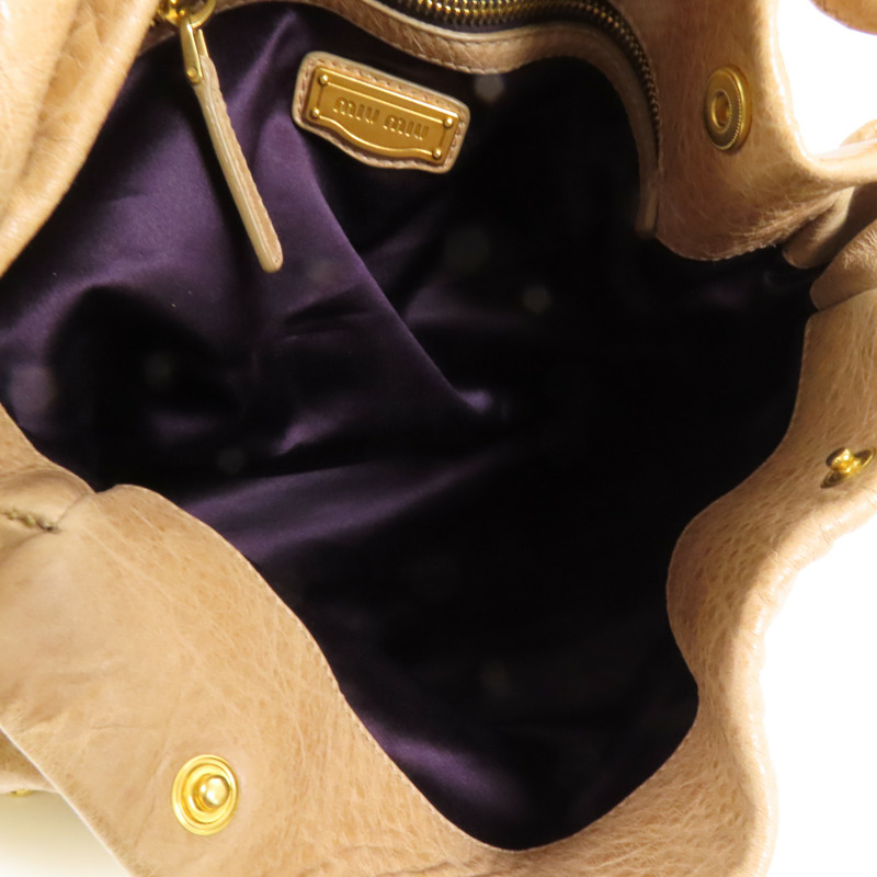 Miu Miu 牛皮皮革2way Shoulder Bag金扣手挽肩背兩用袋-5