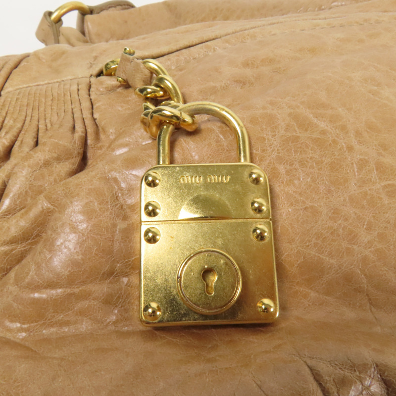 Miu Miu 牛皮皮革2way Shoulder Bag金扣手挽肩背兩用袋-8