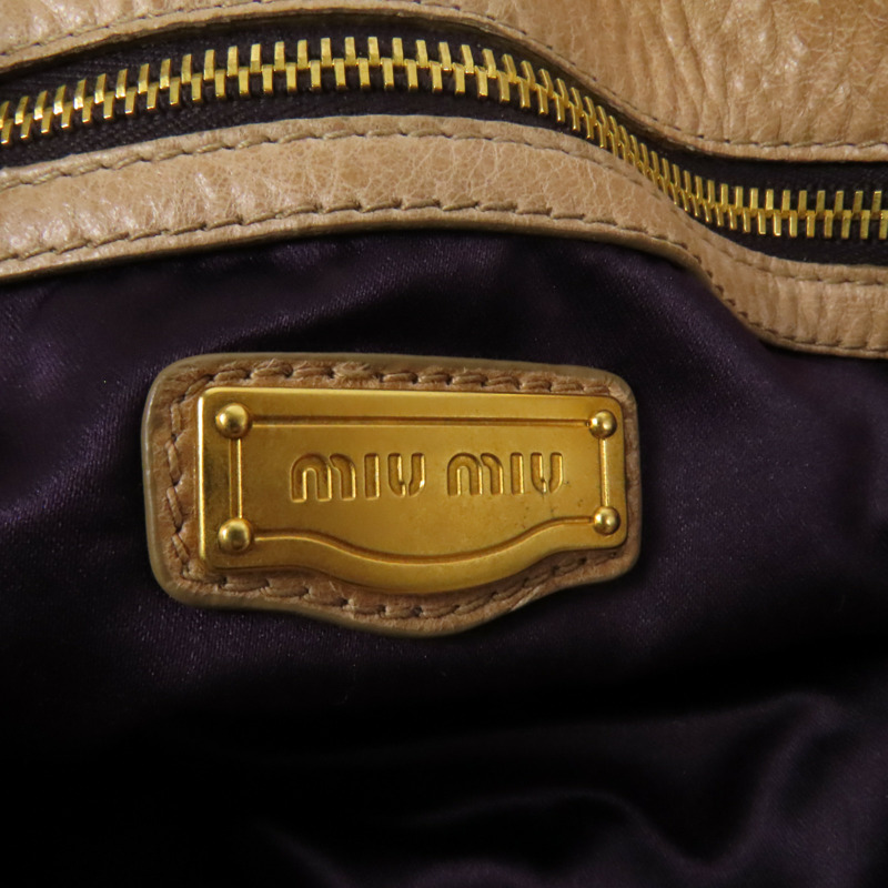 Miu Miu 牛皮皮革2way Shoulder Bag金扣手挽肩背兩用袋-9