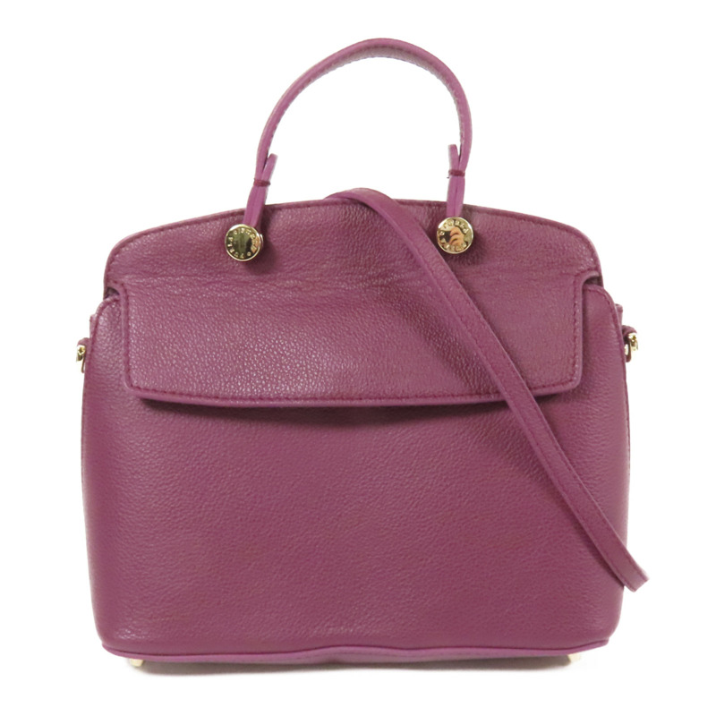 Furla 牛皮皮革Shoulder Bag金扣手挽肩背兩用袋-0